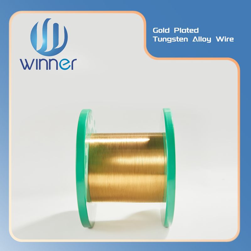 0.02mm 0.3mm Diameter Option 3.28ft Length Gold-Plated Tungsten Wire for Scientific Research High-Temperature Auto/Industrial
