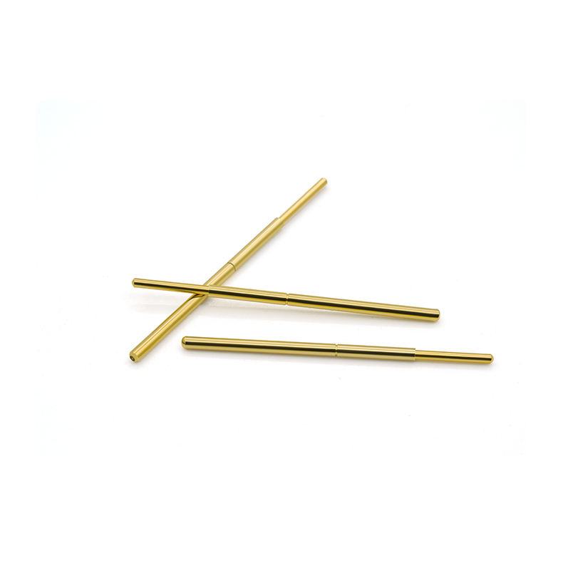 Gold Plated Spring Test Probe with Brass Barrel and BeCu Plunger for Precision PCB Testing