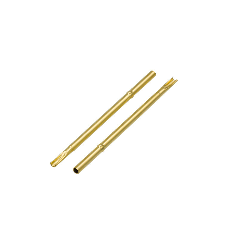 Gold Plated Spring Test Probe with Brass Barrel and BeCu Plunger for Precision PCB Testing