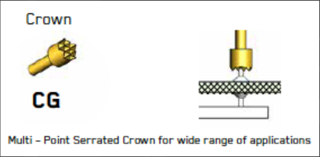 Sonde di prova a molla da 100 millimetri con punta di corona e pompaggio BeCu per un'elevata precisione di colpo