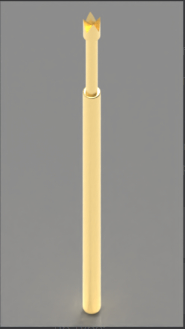 Sonde di prova a molla da 100 millimetri con punta di corona e pompaggio BeCu per un'elevata precisione di colpo