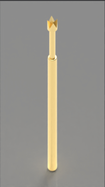 Sonde di prova a molla da 100 millimetri con punta di corona e pompaggio BeCu per un'elevata precisione di colpo