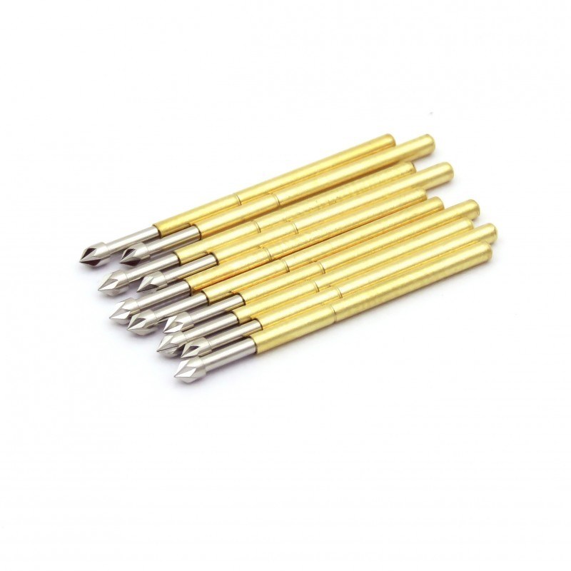 Sonde di prova a molla con lunghezza di 24,5 mm e diametro dell'ago di 1,5 mm per la prova dei PCB a colpo completo da 4 mm