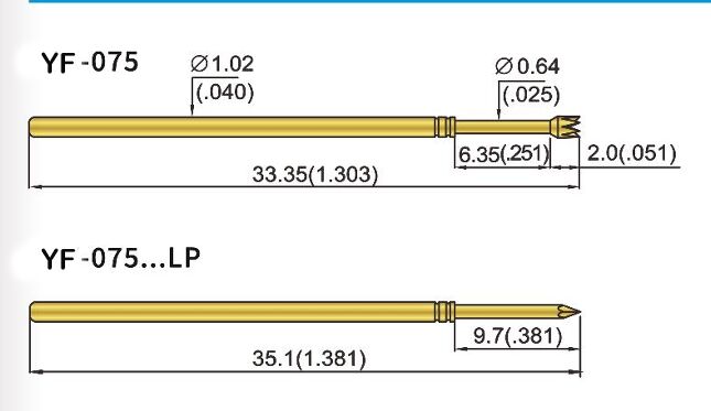 Sonde di prova a molla in rame resistente ad alta conduttività per prove di precisione di applicazioni ICT