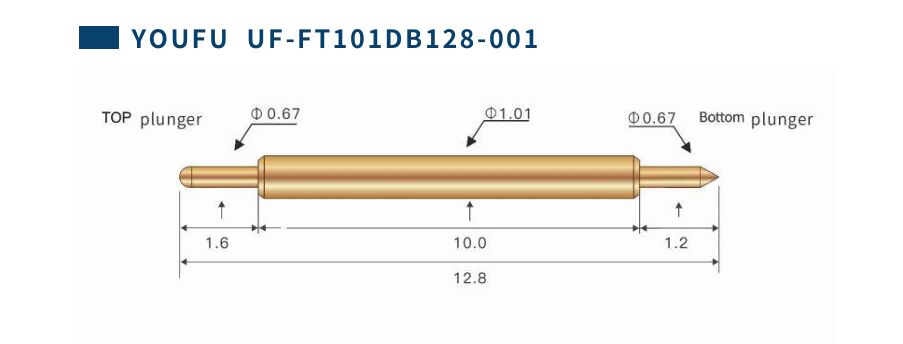 Double Ended Pogo Pin Spring Loaded Probe for PCB Testing & Semiconductor Inspection